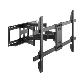 Стойка за телевизор Gembird WM-80ST-02, за стена, за екрани от 37" до 80", VESA до 600x400, до 60 кг., регулируема, черна | JAR Computers Стойка за телевизор Gembird WM-80ST-02