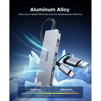 USB хъб Orico YSA7-U3-GY