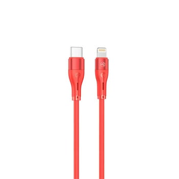 Кабел Tellur TLL155561, от USB-C(м) към Lightning(м), 1m, 30W, червен | JAR Computers Кабел Tellur TLL155561