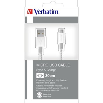 Verbatim micro USB 0.30cm silver
