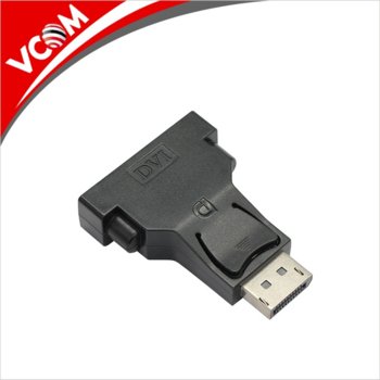 Преходник VCom, от DisplayPort(м) към DVI(ж), черен | JAR Computers VCom DisplayPort(м) към DVI(ж) CA332