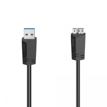 Кабел Hama 200627, от USB A 3.0(м) към USB micro B 3.0(м), 1.5 m, черен | JAR Computers HAMA-200627