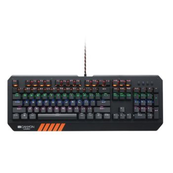 Клавиатура Canyon CND-SKB6, механична, подсветка, програмируеми бутони, черна, USB | JAR Computers Canyon CND-SKB6