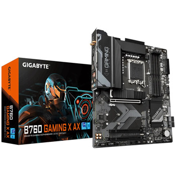 Дънна платка Gigabyte B760 GAMING X AX, B760, LGA1700, DDR5, PCIe 4.0 (DP/HDMI), 2x M.2, 4x SATA 6Gb/s, 1x USB 3.2 Gen 2 Type-A, 1x USB Type-C, 4x USB 2.0, ATX | JAR Computers Дънна платка Gigabyte B760 GAMING X AX