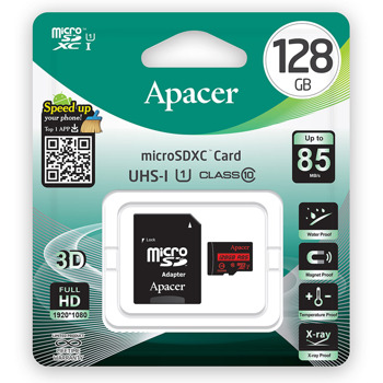 128GB MicroSDXC UHS-I Class10 AP128GMCSX10U5-R