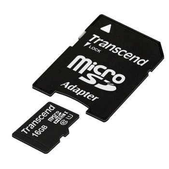 Transcend 16GB microSDHC (1 adapter - Class 4)