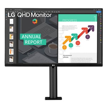 Монитор LG 27QN880P-B, 27" (68.58cm) IPS панел, 75Hz, QHD, 5ms, 350 cd/m2, DisplayPort, HDMI | JAR Computers Монитор LG 27QN880P-B