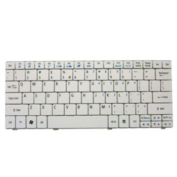 Клавиатура за лаптоп Acer, съвместима със серия Aspire One 751H (ZA3) 752, бяла, US/UK, с кирилица | JAR Computers Клавиатура за Acer Aspire One 751H (ZA3) 752 US/UK