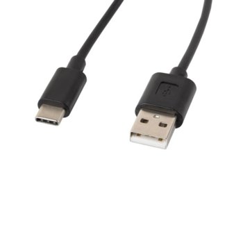 Кабел Lanberg CA-USBO-10CC-0018-BK, от USB Type A(м) към USB Type C(м), 1.8m, черен | JAR Computers Lanberg CA-USBO-10CC-0018-BK