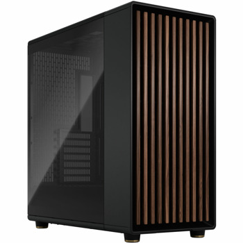 Кутия Fractal Design North XL Charcoal Black TG Dark, E-ATX/ATX/mATX/Mini-ITX, 1x USB 3.2 Gen 2 Type-C, 2x USB 3.0, 3x Aspect 140mm вентилатора, с прозорец, черна, без захранване | JAR Computers Fractal Design North XL Charcoal Black TG
