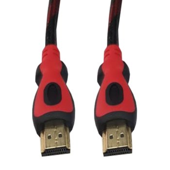 Кабел от HDMI(м) към HDMI(м), 5м, червен/черен, v1.4 | JAR Computers HDMI(м) към HDMI(м) 5м
