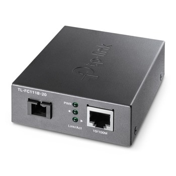 Медиа конвертор TP-Link TL-FC111B-20, 10/100Mbps WDM Media Converter, 1x 10/100 Mbps RJ45 Port, 1x 10/100 Mbps SC Fiber Optic Port | JAR Computers TP-Link TL-FC111B-20