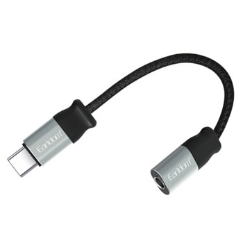 Преходник Earldom ET-OT51, от USB-C(м) към AUX(ж), 0.15m, черен | JAR Computers Earldom ET-OT51 40214