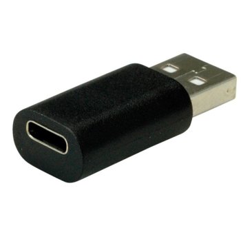Адаптер Roline 12.99.2995, от USB Type A(м) към USB Type-C(ж), черен | JAR Computers ROLINE 12.99.2995
