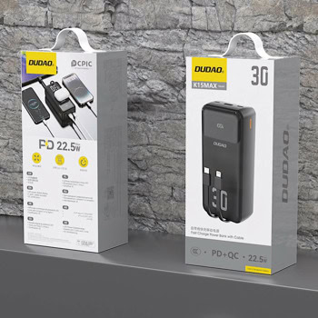 dudao k15max 22.5w 30000mah черен | JAR Computers dudao k15max 22.5w 30000mah черен