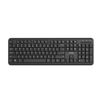 Клавиатура Canyon HKBW02-BG, безжична, 13 мултимедийни бутона, черна, USB image