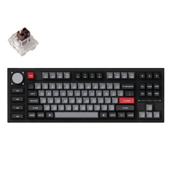 Клавиатура Keychron Q3 Pro QMK/VIA Wireless, жична/безжична, механична, Keychron K Pro Brown суич, гейминг, RGB подсветка, черна, Bluetooth, USB | JAR Computers Keychron Q3P-M3