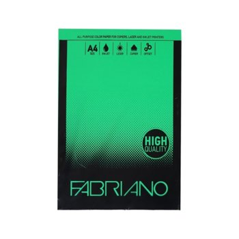 Копирен картон Fabriano, A4, 160 g/m2, зелен, 50 листа | JAR Computers Fabriano A4, 160 g/m2, зелен, 50 листа