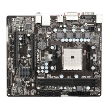 Дънна платка ASRock FM2A55M-DGS, FM2, AMD A55, DDR3, PCI-E (DVI), SB5.1, Lan1000, 6xSATA RAID 0,1,10, mATX | JAR Computers ASRock FM2A55M-DGS