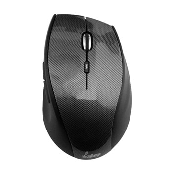 Мишка MediaRange HIGHLINE SERIES (MROS207), оптична, безжична, USB, черен/карбон | JAR Computers MediaRange HIGHLINE SERIES (MROS207)
