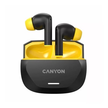 Слушалки Canyon Hexagon 7, безжични, Bluetooth, 4 ENC микрофона, ANC шумопотискане, до 5.5 часа време на работа, черни | JAR Computers Canyon Hexagon 7 Black CNS-TWS7BY
