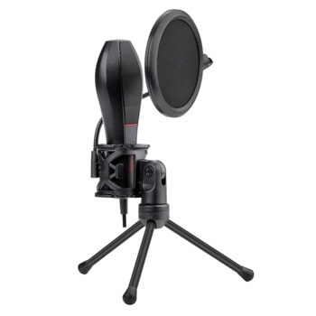 Микрофон Redragon Quasar 2 GM200-1-BK, USB, със стойка, с включен поп филтър, 1.5m кабел, черен | JAR Computers Redragon GM200-1-BK
