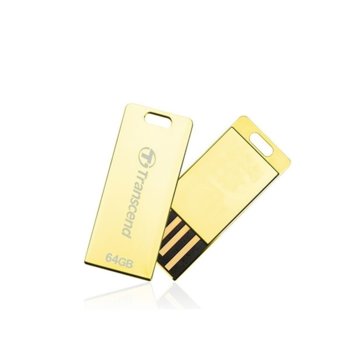 Transcend 64GB, USB2.0, Pen Drive, Gold