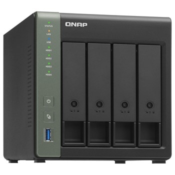 Мрежови диск (NAS) Qnap TS-431KX-2G, четириядрен AnnapurnaLabs Alpine AL214 1.7 GHz, без твърд диск (4x 3.5-inch SATA 6Gb/s), 2GB DDR4, 2x RJ45, 1x 10GbE SFP+, 90W image
