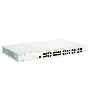 Суич D-Link DBS-2000-28MP, 1000Mbps, 28 порта, 28 x 10/100/1000 Mbps, 24x PoE, 4x SFP | JAR Computers D-Link DBS-2000-28MP
