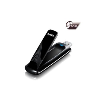 Мрежови адаптер ZyXEL NWD6605, 1200Mbps (300+867 Mbps), Wireless-AC, USB 3.0 | JAR Computers ZyXEL NWD6605 Dual-Band Wi-Fi AC1200 USB адаптер