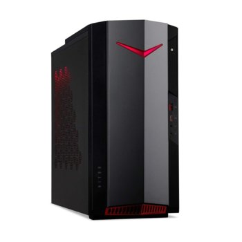 Настолен компютър Acer Nitro N50-610 (DG.E22EX.00Q), осемядрен Comet Lake Intel Core i7-10700F 2.9/4.8 GHz, GeForce GTX1650 4GB, 8GB DDR4, 512GB SSD, 1x USB 3.2 Gen 2 Type-C, No OS | JAR Computers Acer Nitro N50-610 DG.E22EX.00Q