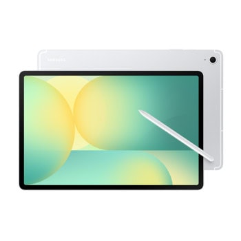 Таблет Samsung Galaxy Tab S10 FE+ 5G (SM-X626BZSREUE)(сребрист), 13.1" (33.27cm) 2880x1800 TFT дисплей, осемядрен Exynos 1580 2.9 GHz, 8GB RAM, 128GB Flash памет (+microSD слот), 13 & 12 Mpix камери, Android | JAR Computers Samsung Galaxy Tab S10 FE+ 5G Silver SM-X626BZ