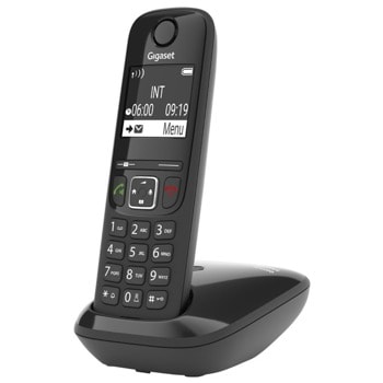 Безжичен телефон Gigaset AS690, 2" (5.08cm) монохромен дисплей, адресна памет за 100 номера, черен image