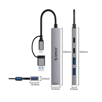 USB хъб Orico YSA4-U2-GY-BP