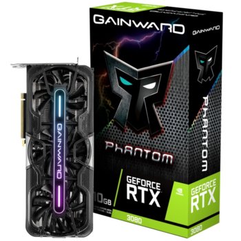 Видео карта Nvidia GeForce RTX 3080, 10GB, Gainward Phantom V1, PCI-E 4.0, GDDR6X, 320 bit, 3x DisplayPort, HDMI | JAR Computers Gainward GeForce RTX 3080 Phantom V1