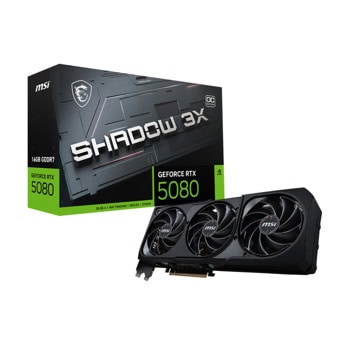 Видео карта Nvidia GF RTX 5080, 16GB, MSI Shadow 3X, OC, PCI-E 5.0, GDDR7, 256-bit, DisplayPort, HDMI | JAR Computers MSI GeForce RTX 5080 SHADOW 3X OC
