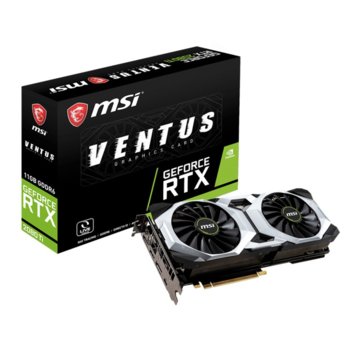 Видео карта Nvidia GeForce RTX 2080 Ti, 11GB, MSI Ventus, PCI-E 3.0, GDDR6, 352-bit, 3x DisplayPort, 1x HDMI, 1x USB-C | JAR Computers MSI RTX2080TI VENTUS 11G
