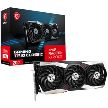 Видео карта AMD Radeon RX 7900 XT, 20GB, MSI GAMING TRIO CLASSIC, PCI-E 4.0, GDDR6, 320-bit, DisplayPort, HDMI | JAR Computers MSI Radeon RX 7900 XT GAMING TRIO V520-006R