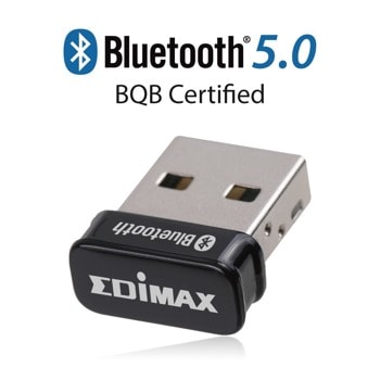 Адаптер Edimax BT-8500, USB, Bluetooth 5.0, черен | JAR Computers Edimax BT-8500