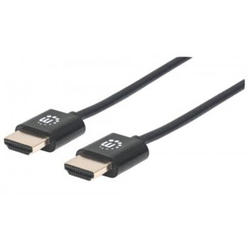Кабел Manhattan 394406, от HDMI(м) към HDMI(м), 0.5m, черен | JAR Computers Manhattan 394406 HDMI(м) към HDMI(м) 0.5m
