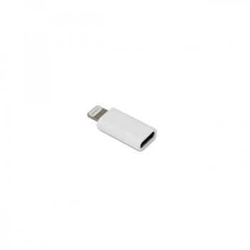Преходник SBOX AD.IPH-TYPEC, от Lightning(м) към USB C(ж), бял | JAR Computers SBOX AD.IPH-TYPEC
