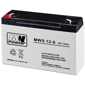 Акумулаторна батерия MW MWS 12-6, 6V, 12Ah, AGM, F1 конектори | JAR Computers MW MWS 12-6