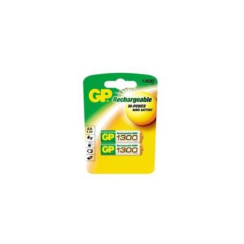 Акумулаторна Батерия GP NiMH R6 AA ECO POWER, 1300mAh, 2 бр. | JAR Computers GP R6 AA ECO POWER 1300mAh NiMH