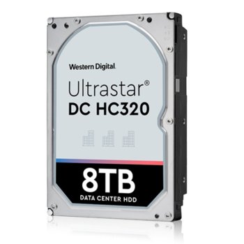 Твърд диск 8TB HGST Ultrastar DC HC320 HUS728T8TALN6L4(0B36402), SATA 6Gb/s, 7 200 rpm, 256MB кеш, 4Kn sector size(Secure Erase), 3.5" (8.89 cm) | JAR Computers 8TB HGST Ultrastar DC HC320 HUS728T8TALN6L4