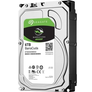 Твърд диск 6TB Seagate BarraCuda, SATA 3/6Gb/s, 5400 rpm, 256 MB кеш, 3.5" (8.89cm) | JAR Computers Seagate ST6000DM003 6TB