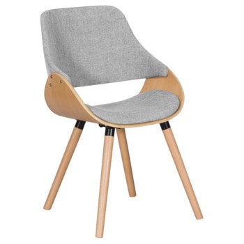Трапезен стол Carmen 9973, до 120кг, дамаска, дървена база, сив image