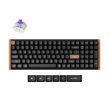 Клавиатура Keychron K4 HE Special Edition, жична/безжична, механична, Gateron Double-Rail Magnetic Nebula суичове, гейминг, RGB подсветка, черна, USB, Bluetooth | JAR Computers Keychron K4 HE Special Edition Black K4H-F1