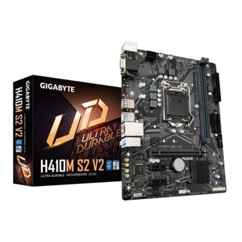 Дънна платка Gigabyte H410M S2 V2, H410, LGA1200, PCI-E 3.0 (VGA), 4x SATA 6Gb/s, 1x M.2, 4x USB 3.2 Gen 1, Micro ATX | JAR Computers Gigabyte H410M S2 V2