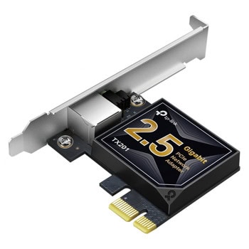 Мрежови адаптер TP-Link TX201, от PCI-E x1 към 1x 10/100/1000/2500 RJ45(ж), сребрист | JAR Computers TP-Link TX201