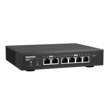 Суич QNAP QSW-2104-2T, 10000Mbps, 6 порта, 2x 100/1000/2.5G/5G/10GBase-T + 4x 100/1000/2.5G | JAR Computers QNAP QSW-2104-2T